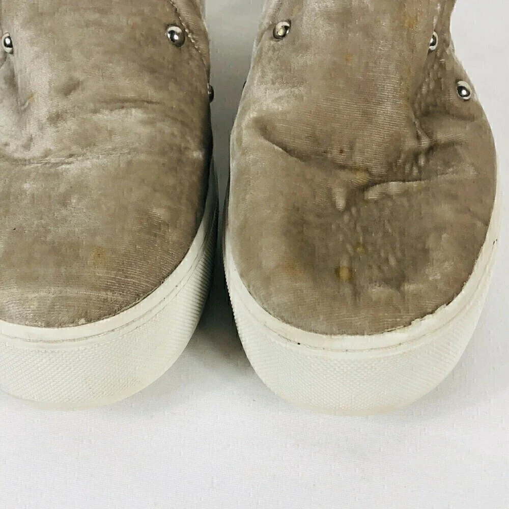 Rebecca Minkoff Size 9.5 Gray Velvet Sneakers